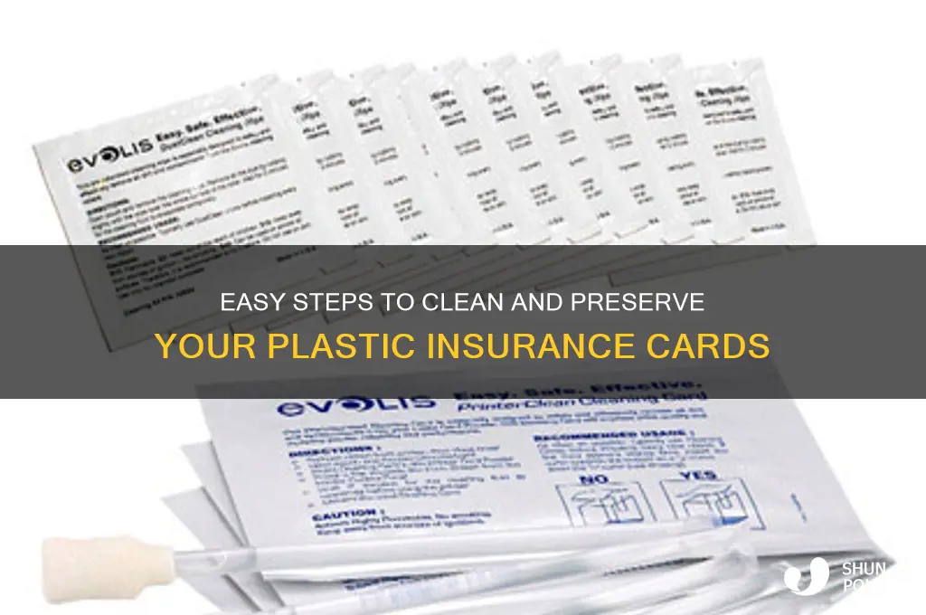 how to clean plastic insurance cards