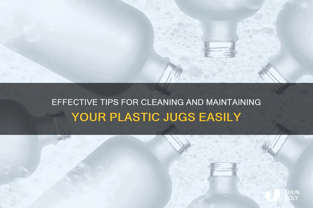 how to clean plastic jug