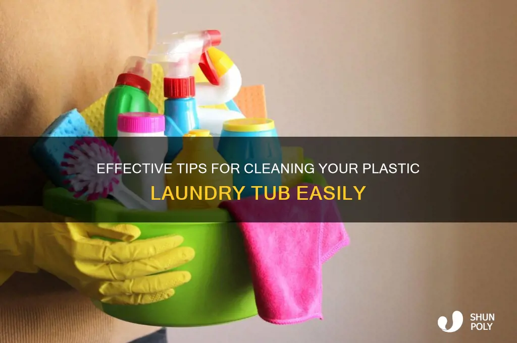 how to clean plastic laundry tub