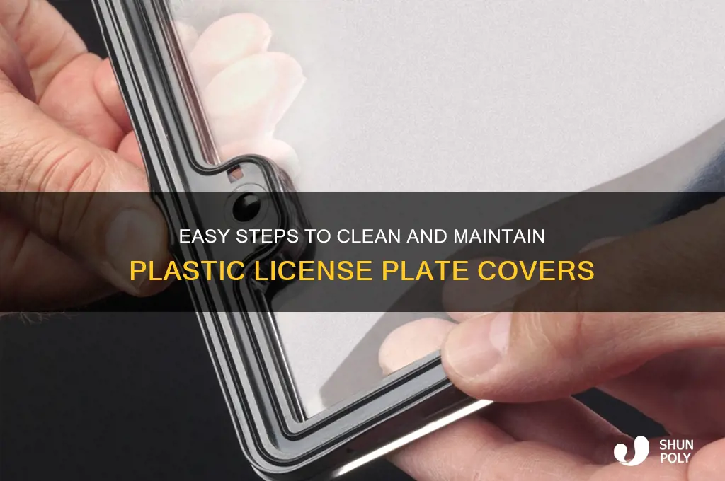 how to clean plastic license plate covers