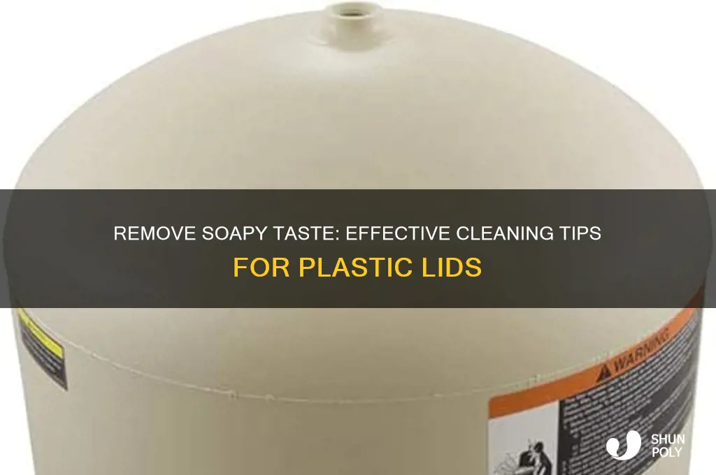 how to clean plastic lid without soapy taste