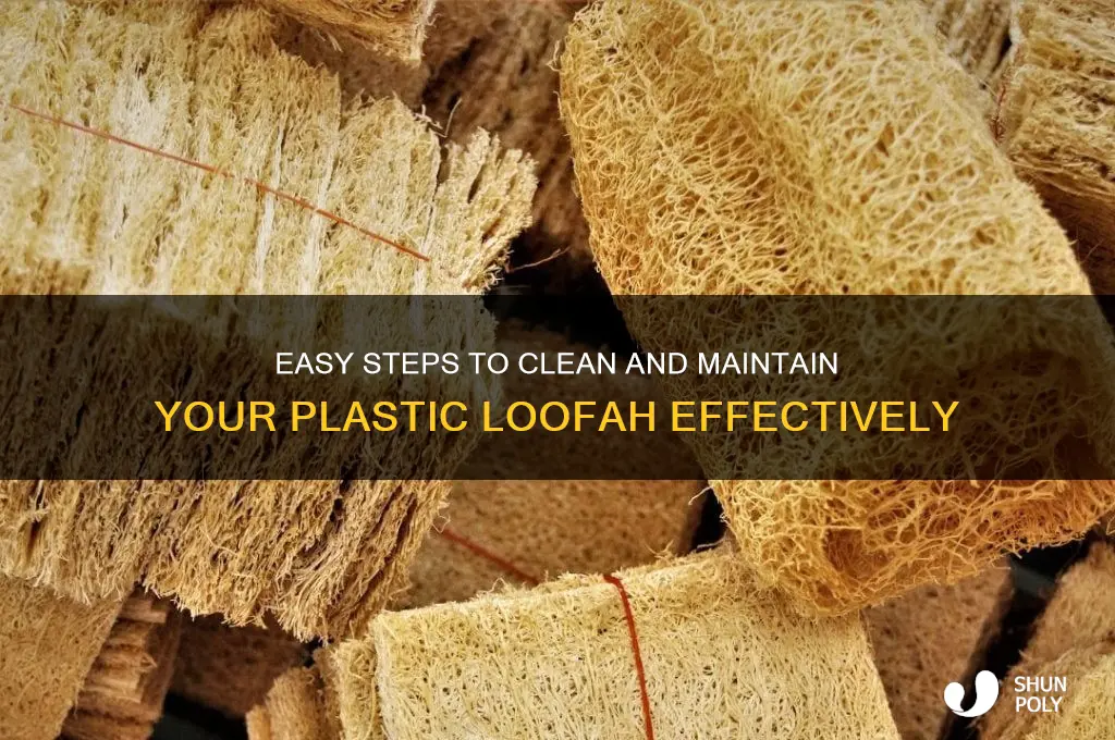 how to clean plastic loofah
