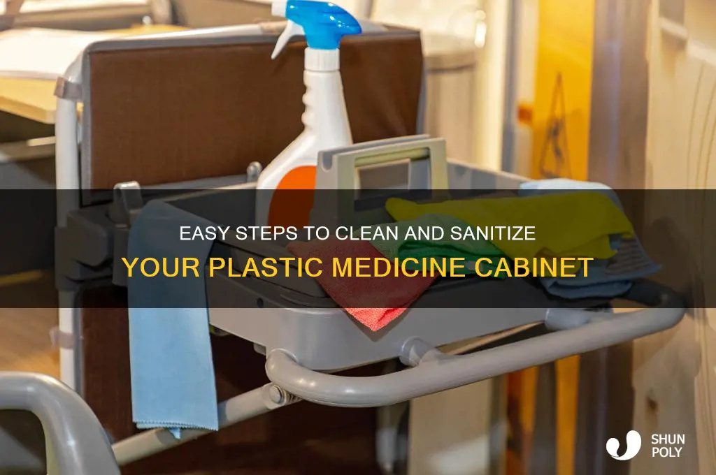 how to clean plastic medicine cabinet insides