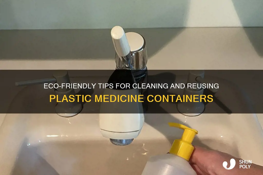 how to clean plastic medicine containers