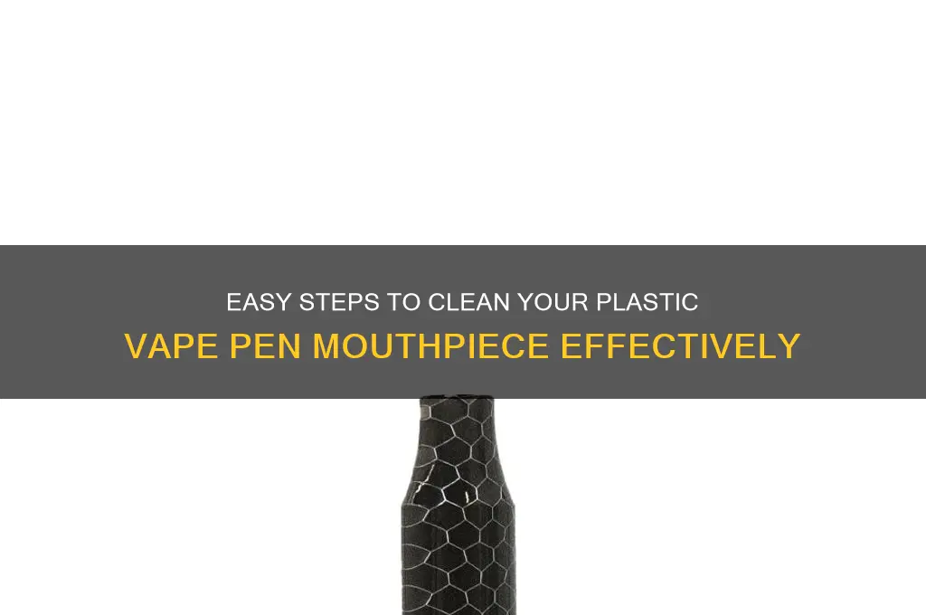 how to clean plastic mouthpieces vape pen