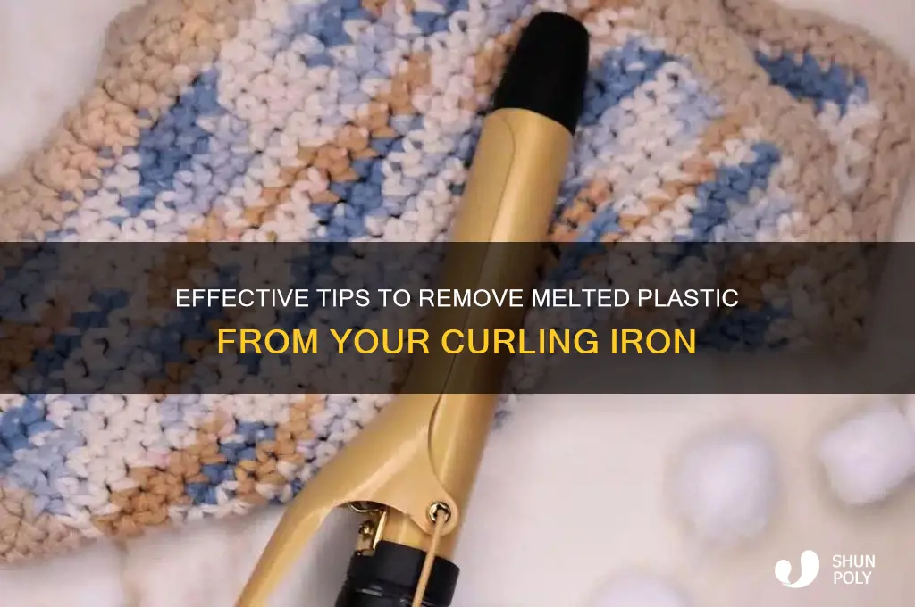 how to clean plastic off curling iron