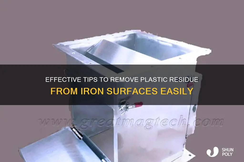 how to clean plastic off of a iton
