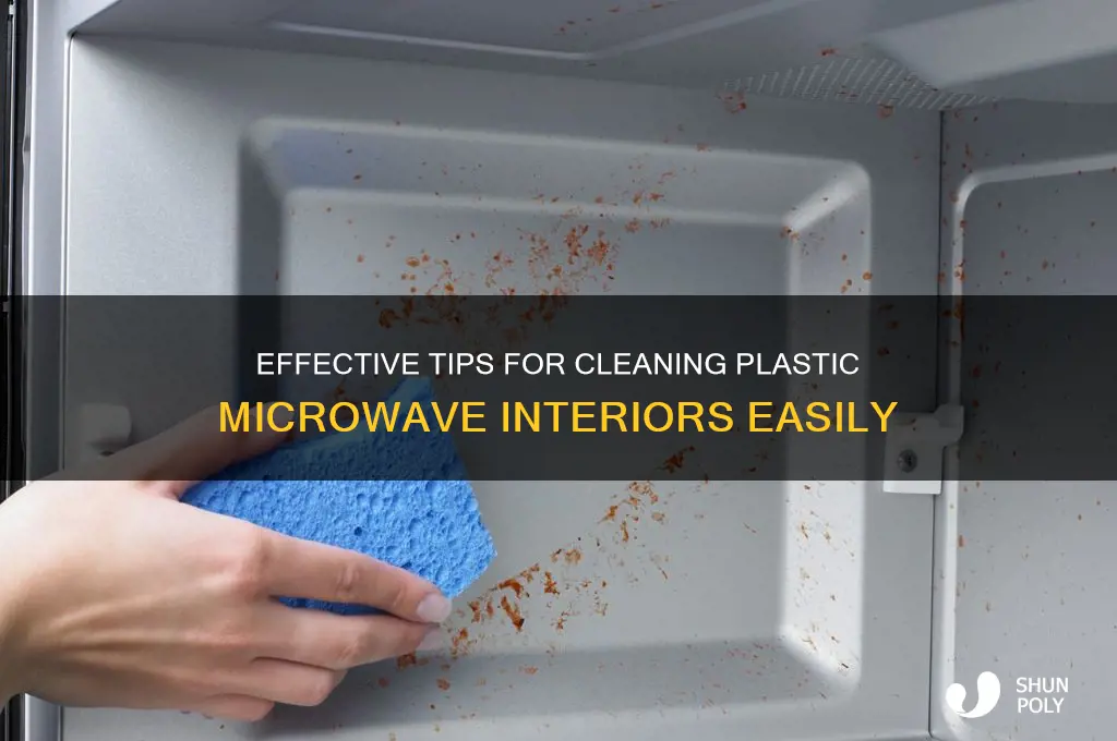 how to clean plastic on microwave