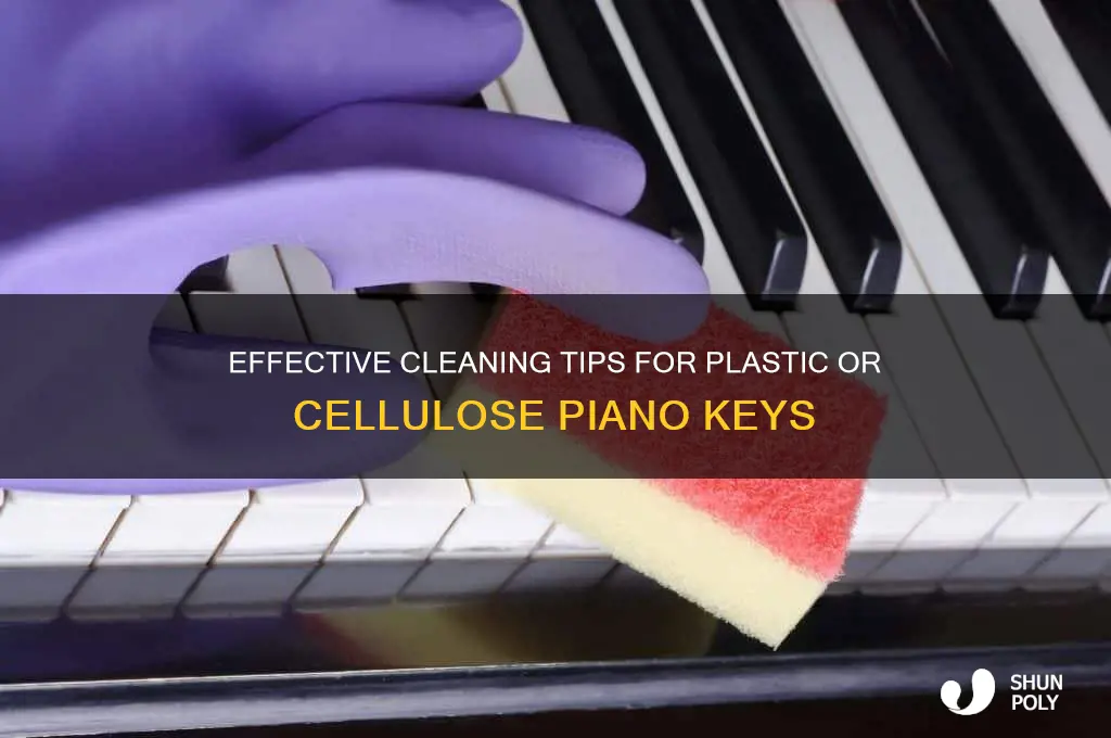 how to clean plastic or cellulose piano keys