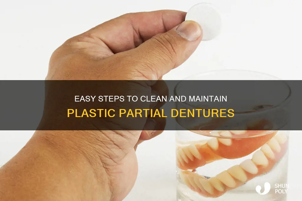 how to clean plastic partial dentures