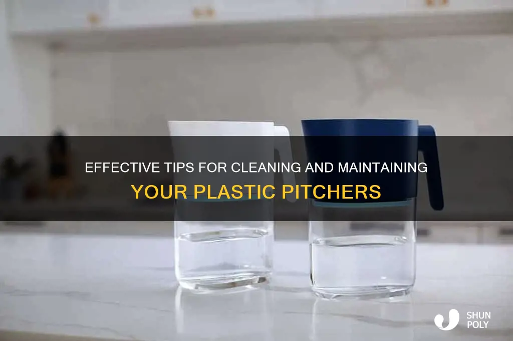 how to clean plastic pitchers