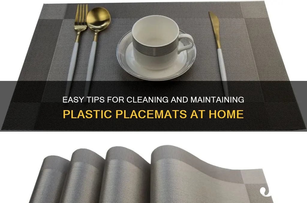 how to clean plastic placemats