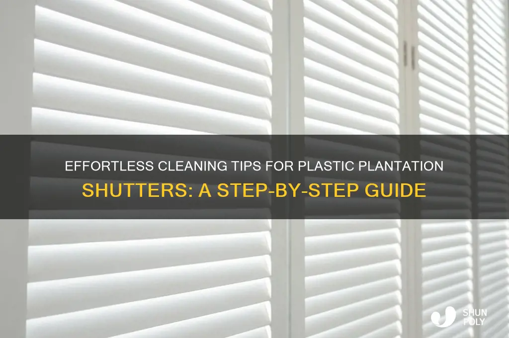 how to clean plastic plantation shutters