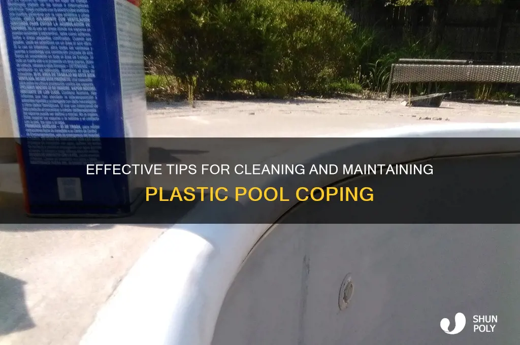 how to clean plastic pool coping