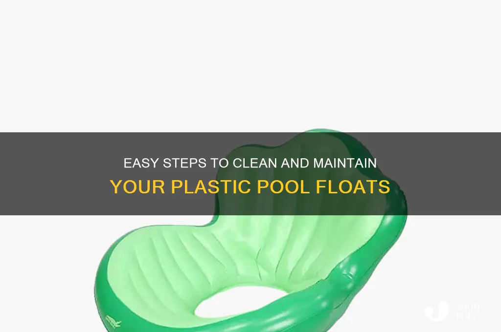 how to clean plastic pool floats