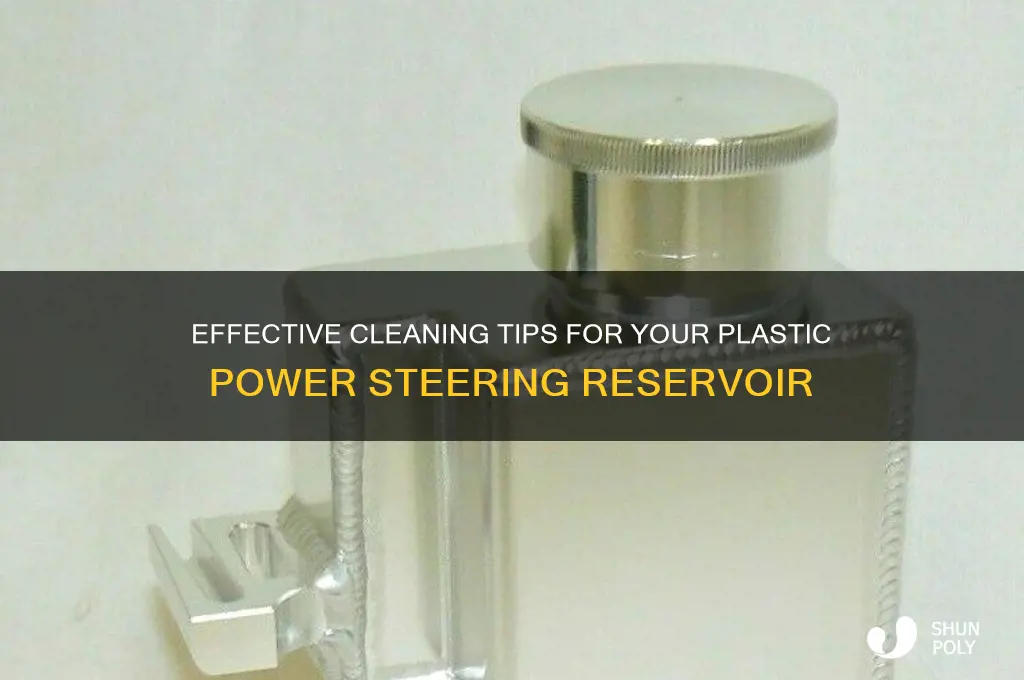 how to clean plastic power steering reservoir