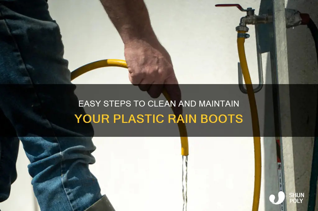 how to clean plastic rain boots