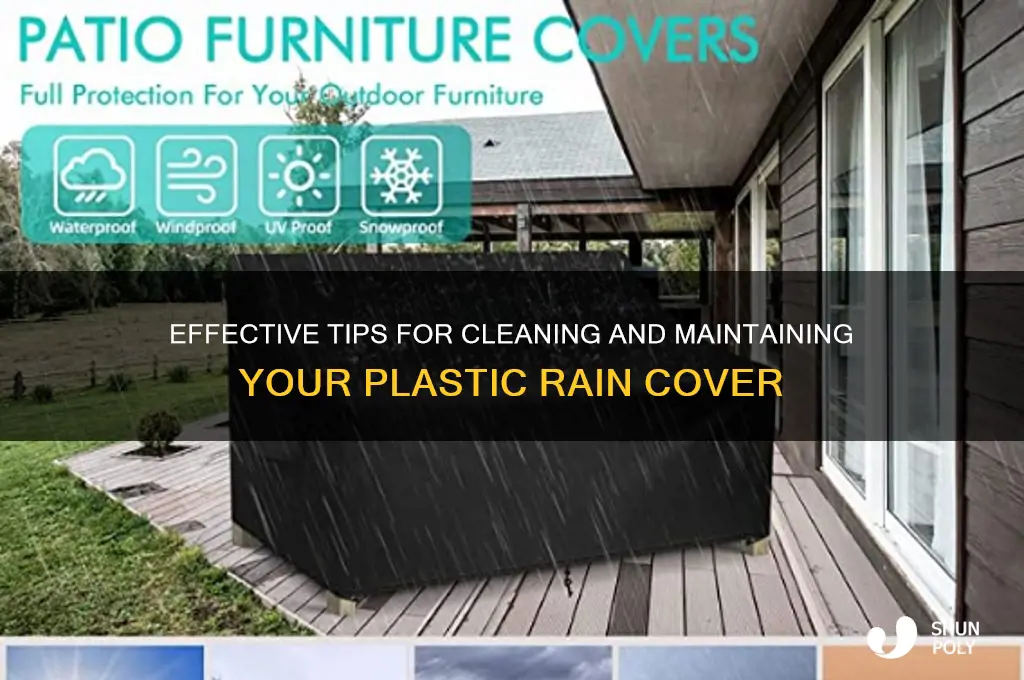 how to clean plastic rain cover