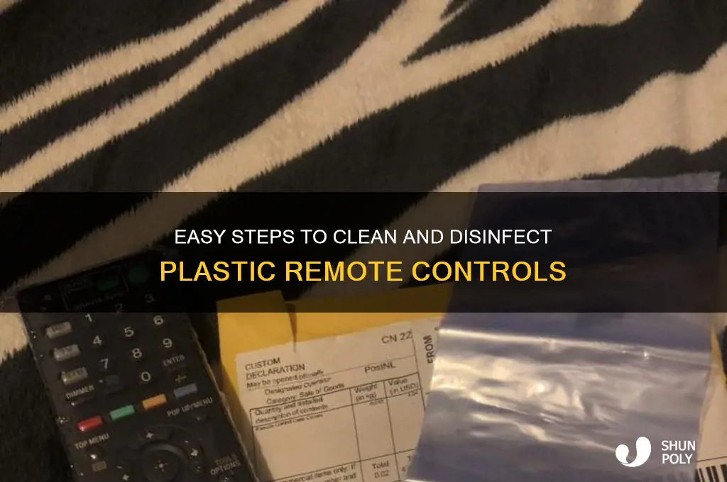 how to clean plastic remote controls