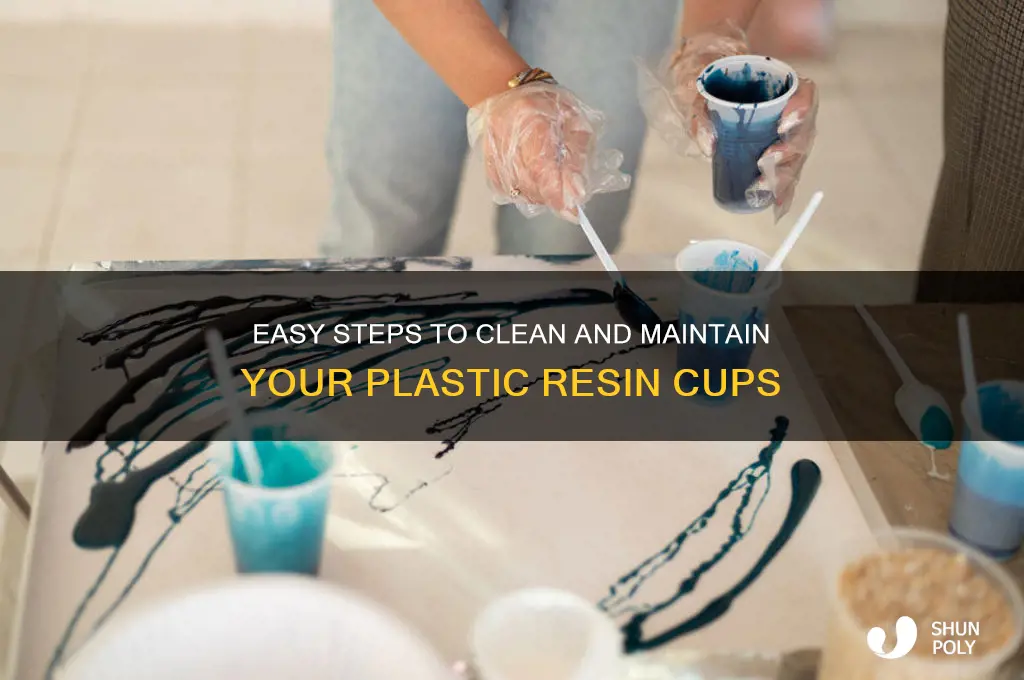 how to clean plastic resin cups