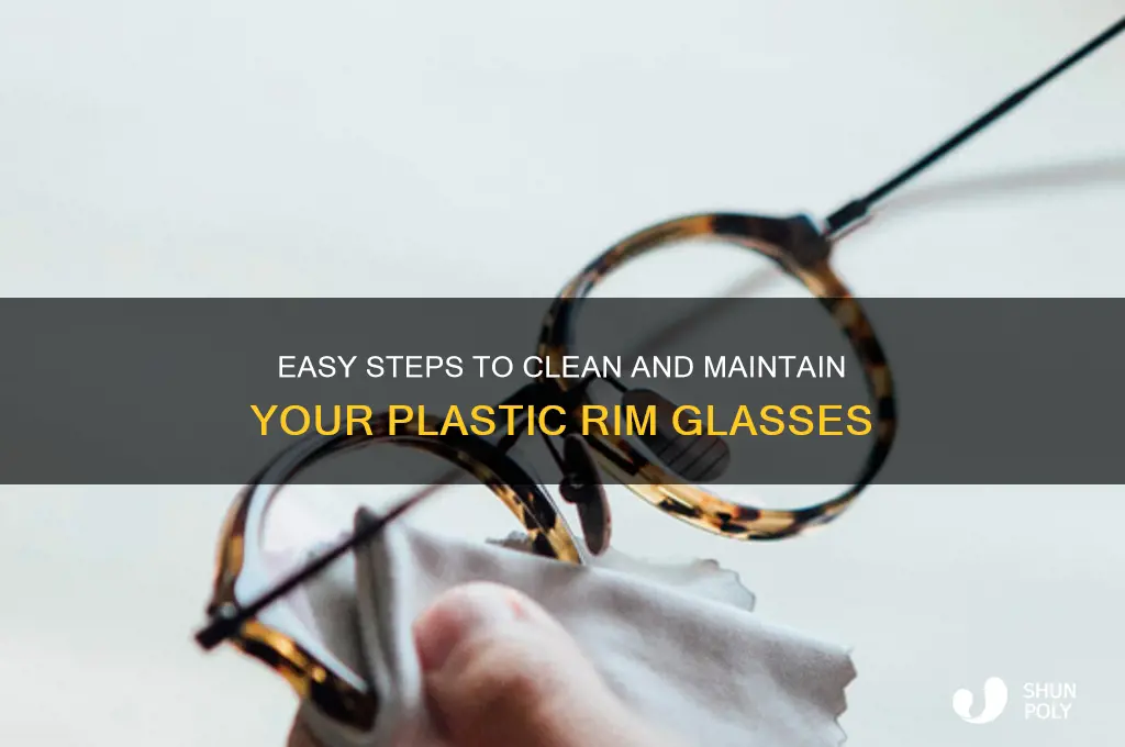 how to clean plastic rim glasses