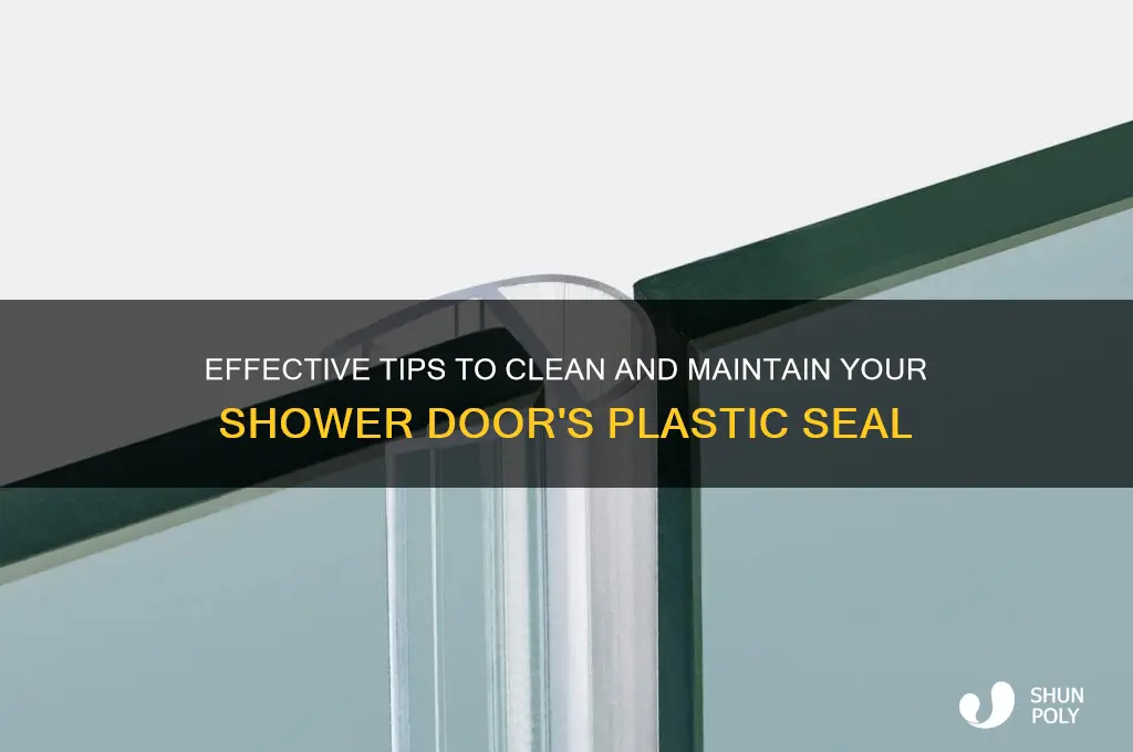 how to clean plastic seal on shower door
