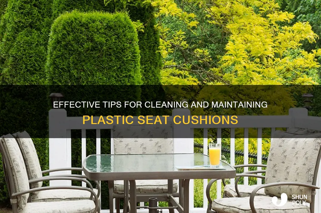 how to clean plastic seat cushions