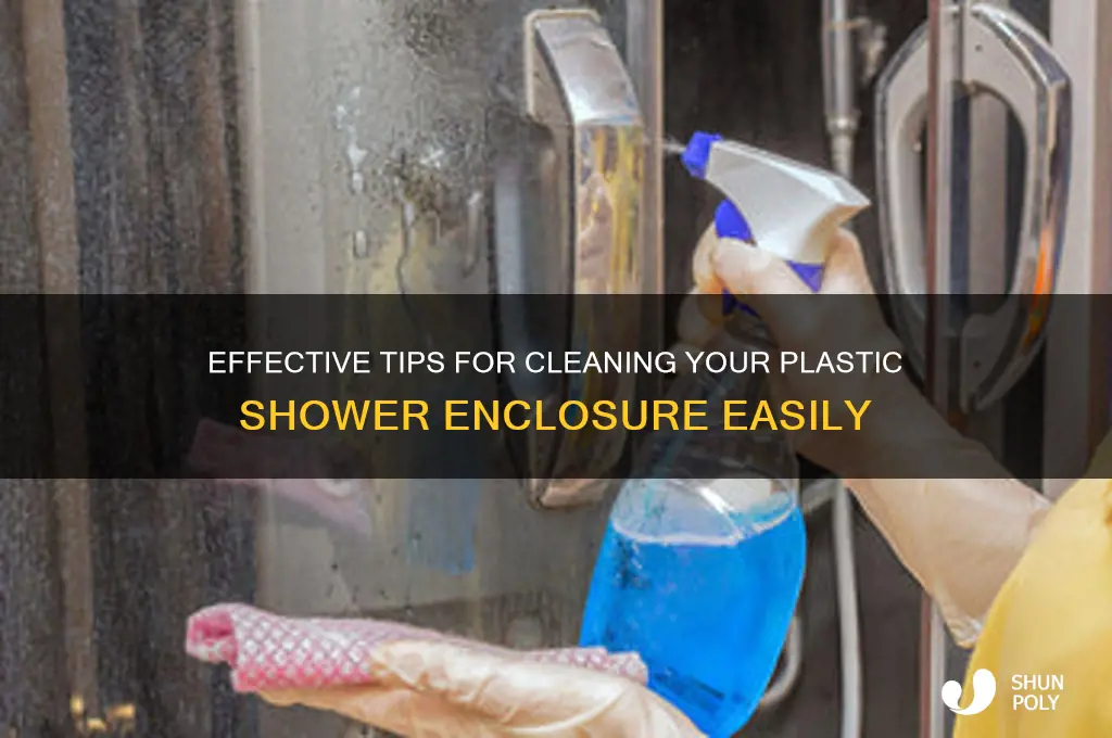 how to clean plastic shoer enclosure