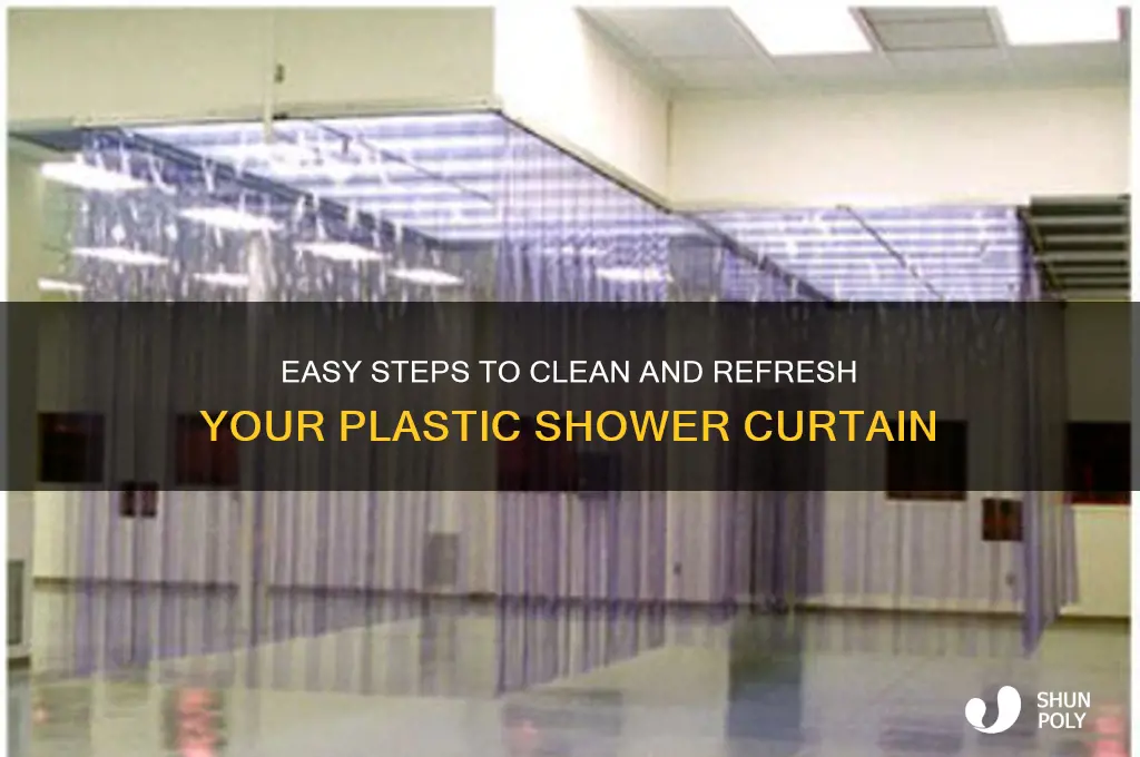 how to clean plastic shower curtai