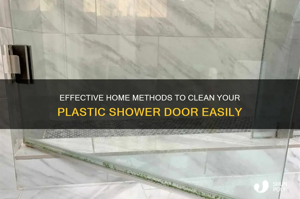how to clean plastic shower door at home