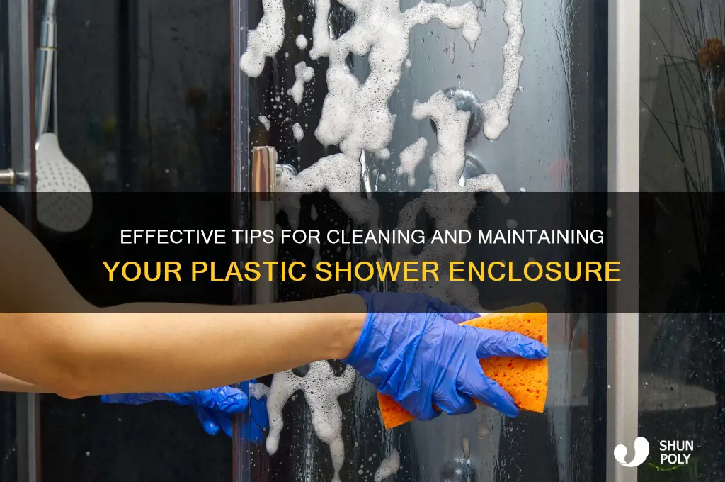 how to clean plastic shower enclosure
