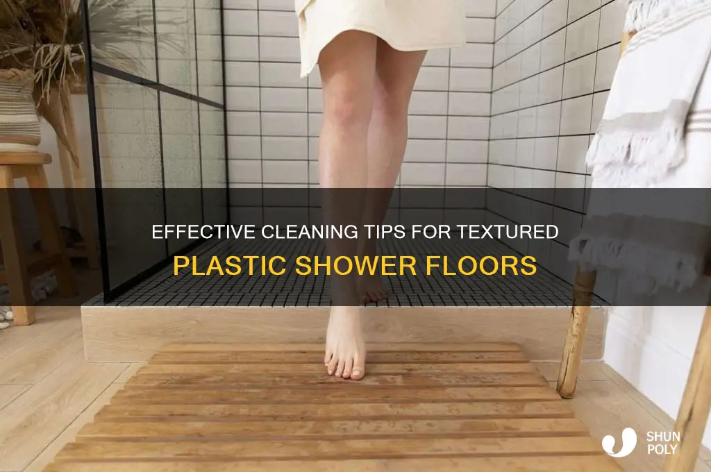 how to clean plastic shower floor with bumps