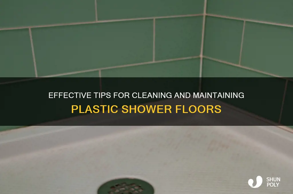 how to clean plastic shower floors