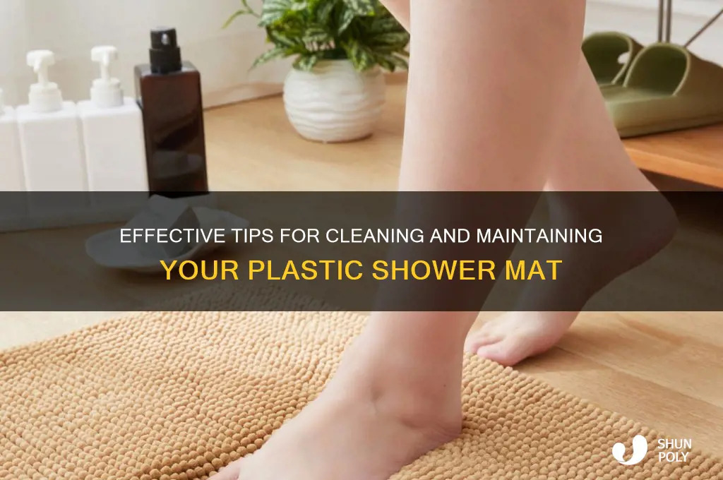 how to clean plastic shower mat