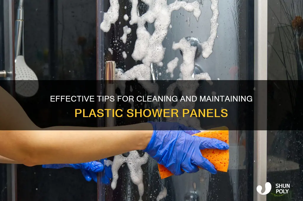 how to clean plastic shower panels