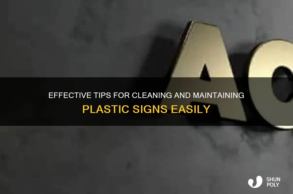 how to clean plastic signs