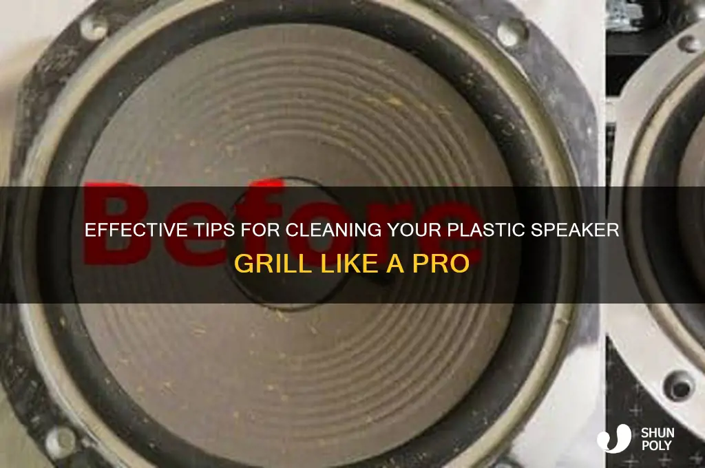 how to clean plastic speaker grill
