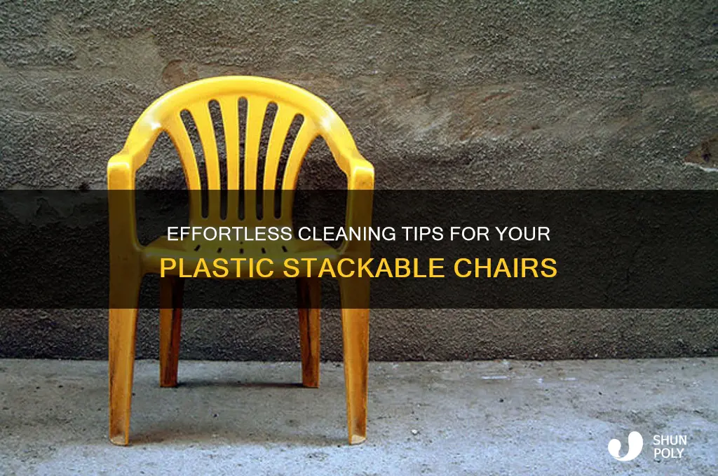 how to clean plastic stackable chairs