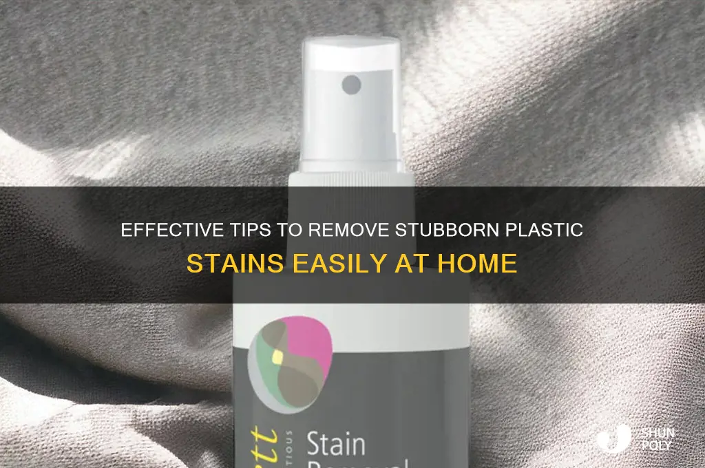 how to clean plastic stain