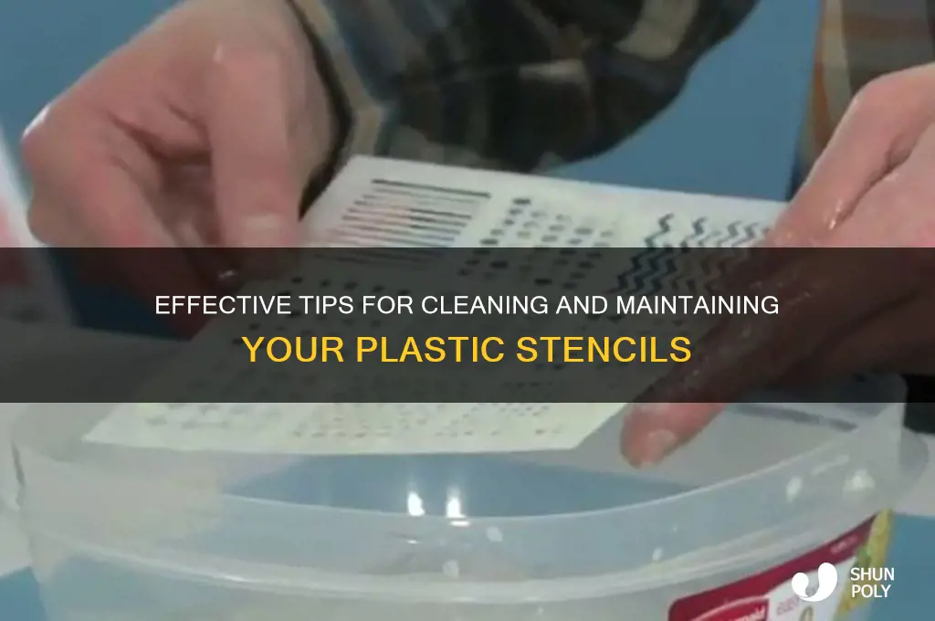how to clean plastic stencils