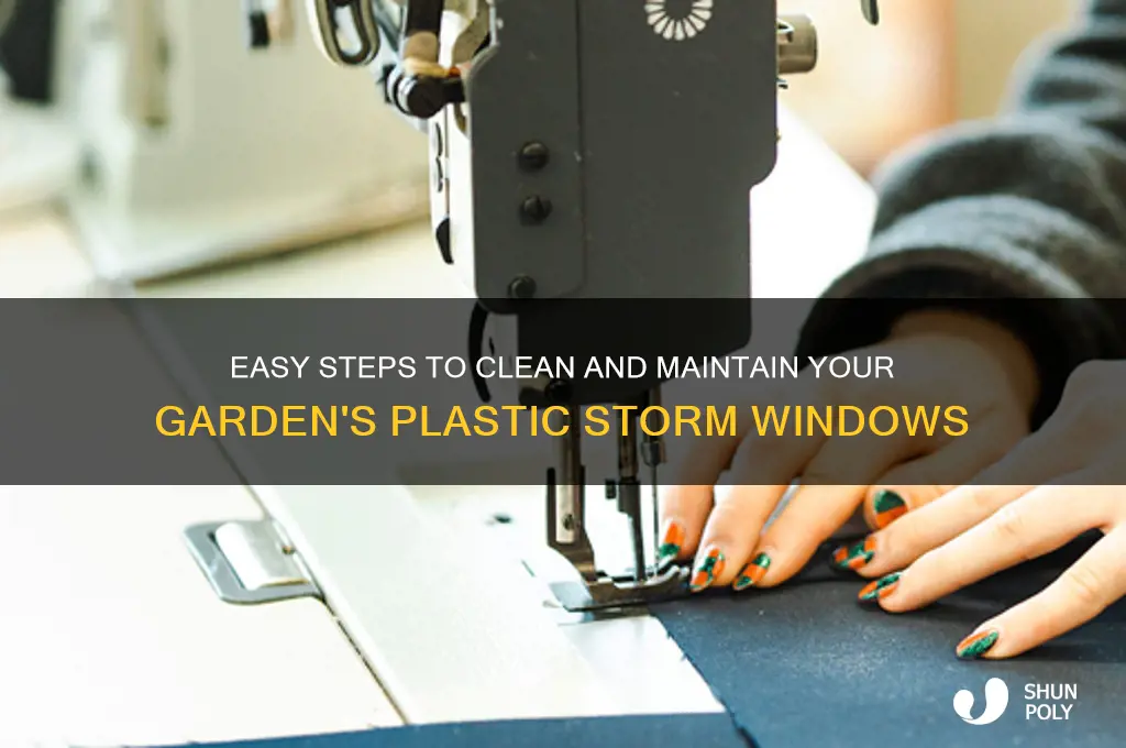 how to clean plastic storm window on garden window