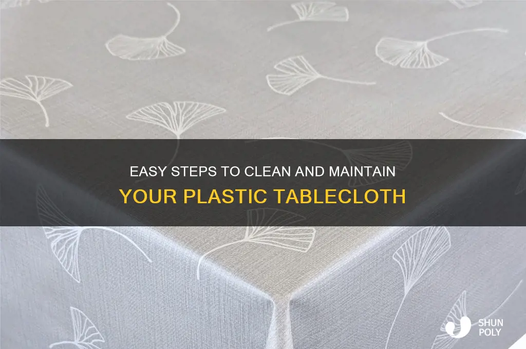 how to clean plastic tablecloth