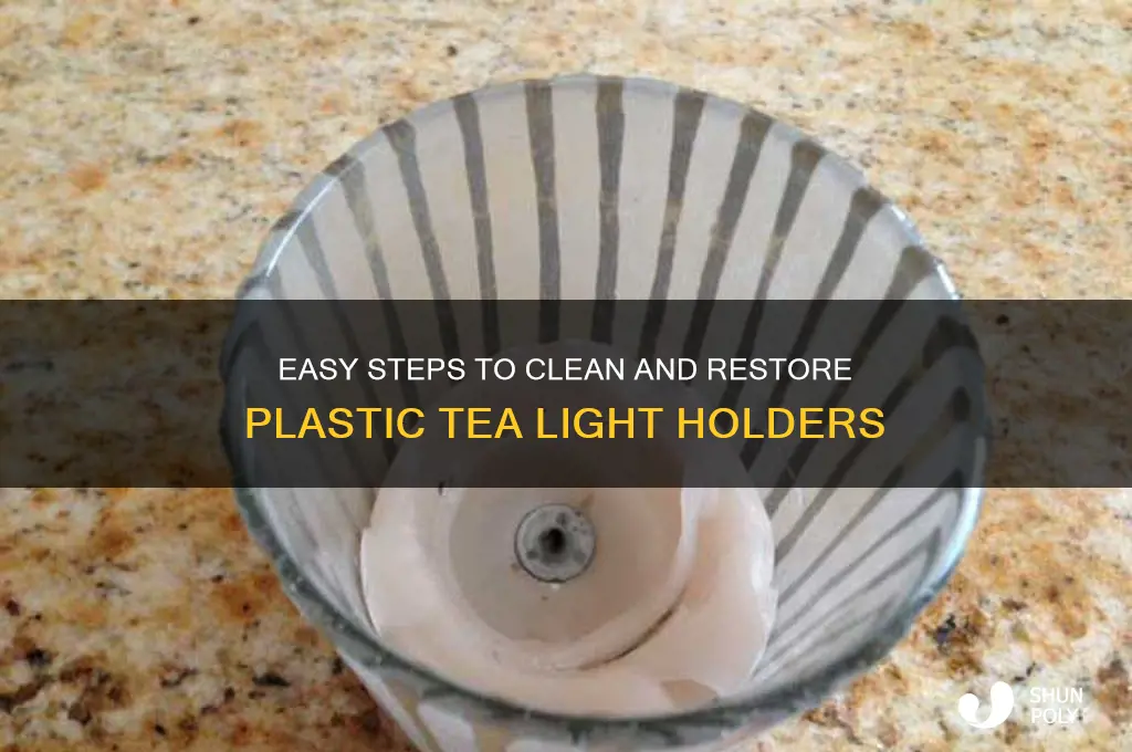 how to clean plastic tea light holders