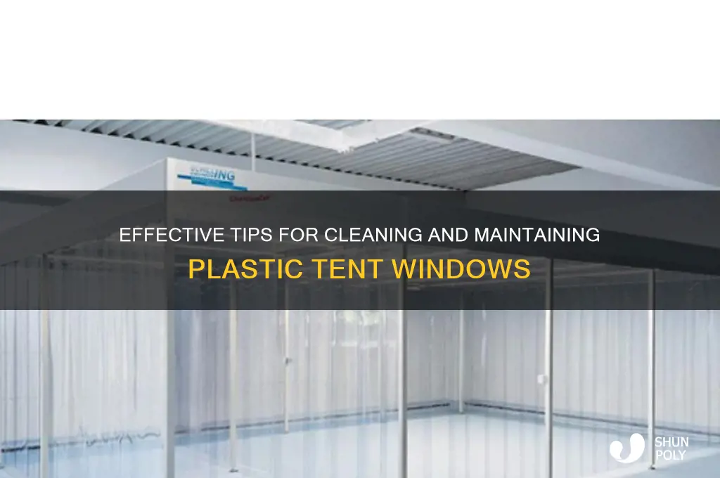 how to clean plastic tent windows