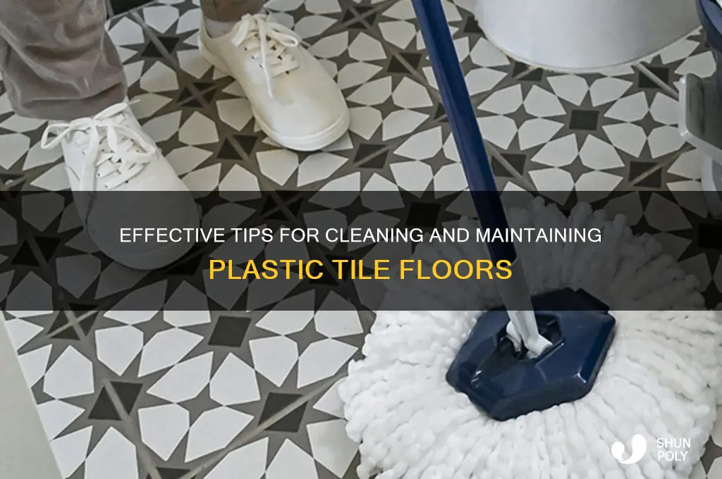 how to clean plastic tile floors