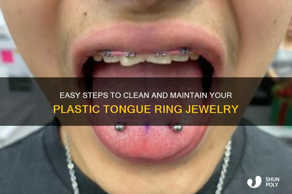 how to clean plastic tongue ring jewelry