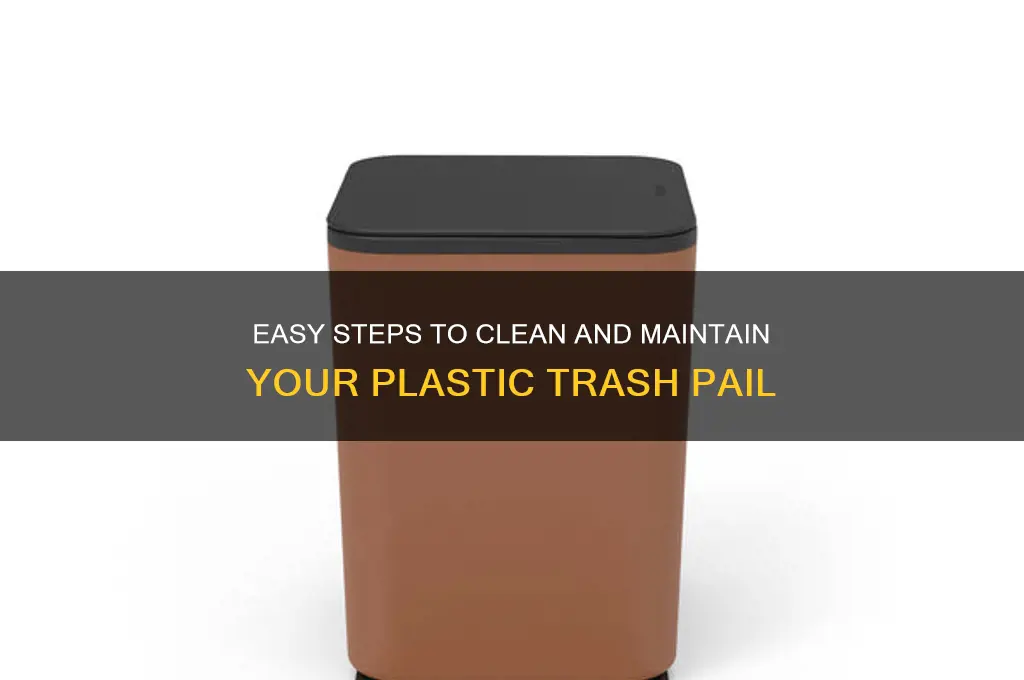how to clean plastic trash pail