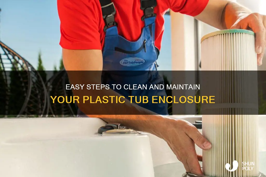 how to clean plastic tub enclosure
