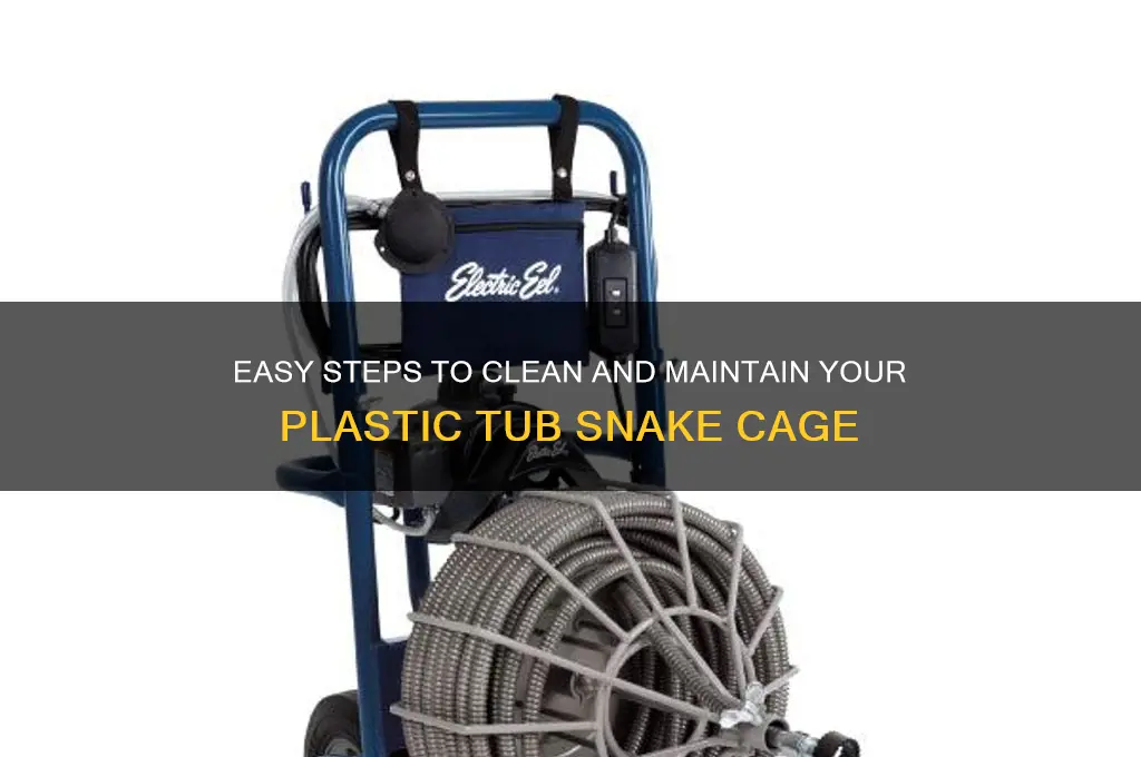 how to clean plastic tub snake cage