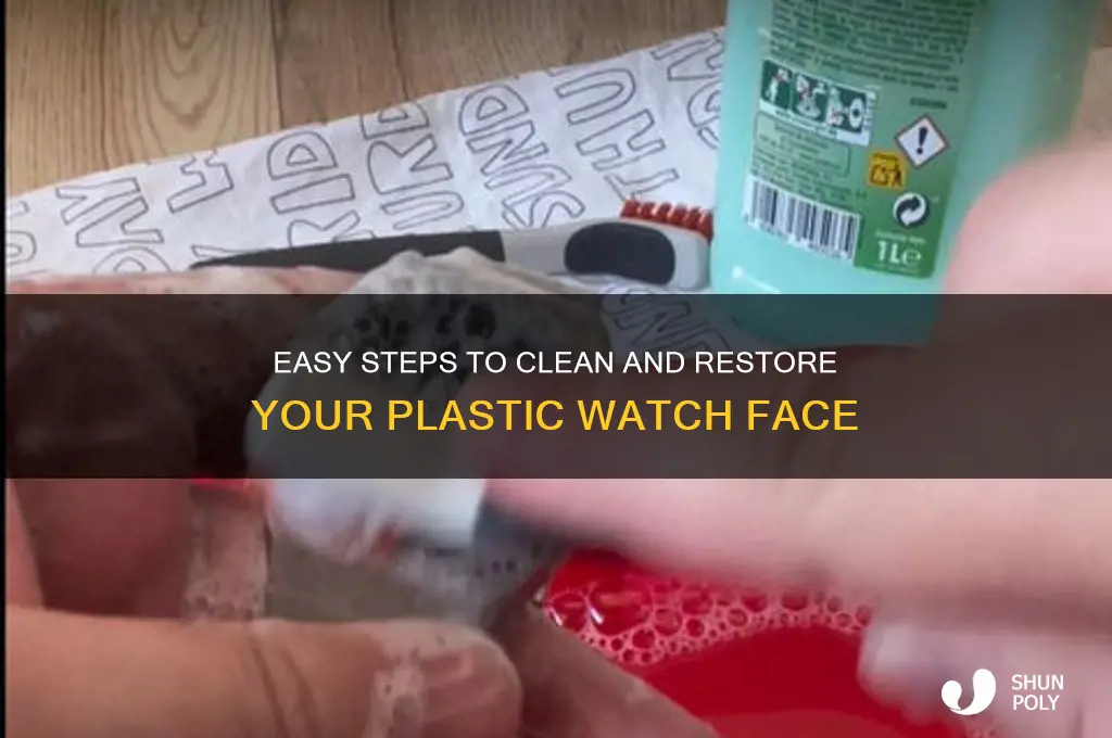how to clean plastic watch face